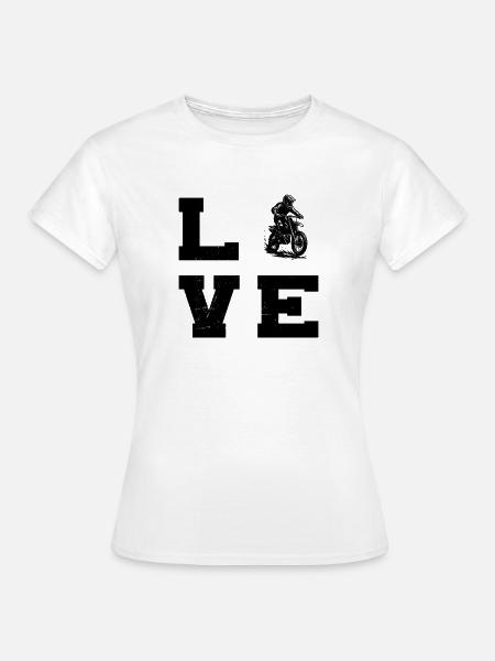 Puristisches Motocross Thema - Frauen T-Shirt - Weiß