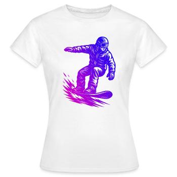 Motif de snowboard amusant - T-shirt Femme - blanc - Devant - AI Model Female 172 dark (172cm)