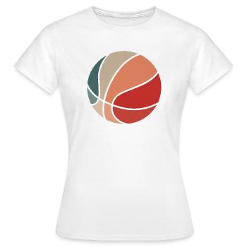 Colorblocked Sphere Abstract - Women's T-Shirt - white - Front - AI Model Female 172 dark (172cm)
