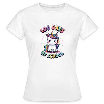 100e jour d’école 100 jour d’école des enfants - T-shirt Femme - blanc - Devant - AI Model Female 172 dark (172cm)