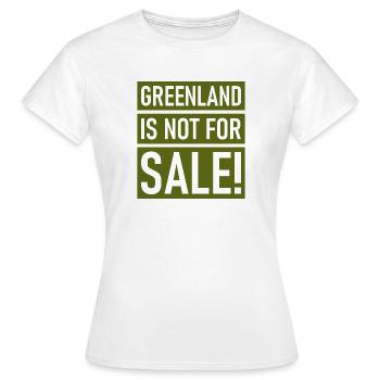Greenland is not for Sale - Greenland - Denmark - Women's T-Shirt - white - Front - AI Model Female 172 dark (172cm)
