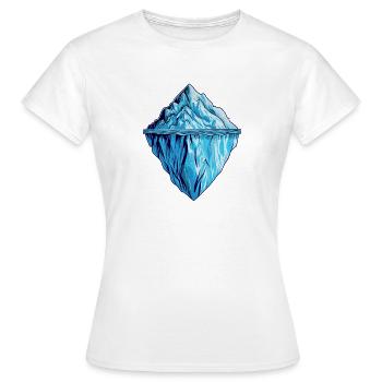 Der Eisberg, mehr als man denkt. - T-shirt Femme - blanc - Devant - AI Model Female 172 dark (172cm)