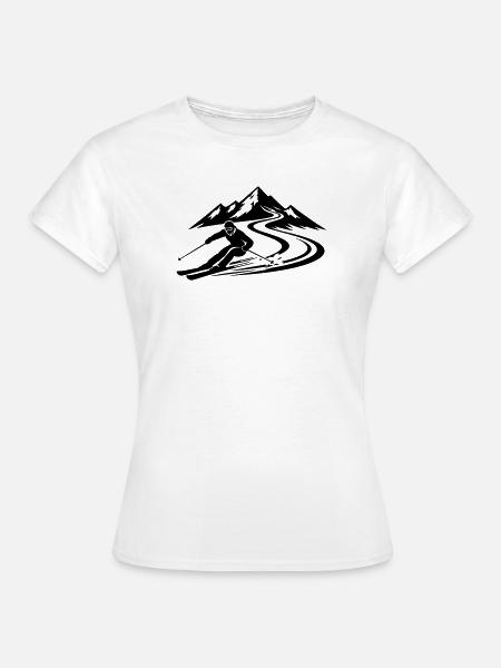 Ski Berge Piste - Frauen T-Shirt - Weiß