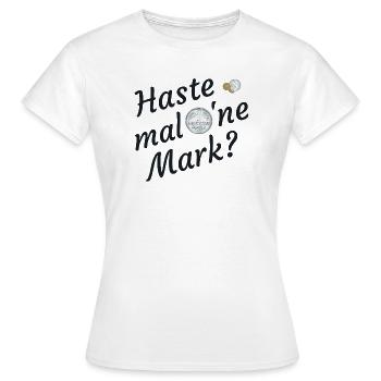 Haste Mal Eine Mark Nostalgie - Frauen T-Shirt - Weiß - Vorne - AI Model Female 172 dark (172cm)