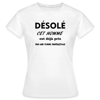 HOMME PRIS - T-shirt Femme - blanc - Devant - AI Model Female 172 dark (172cm)