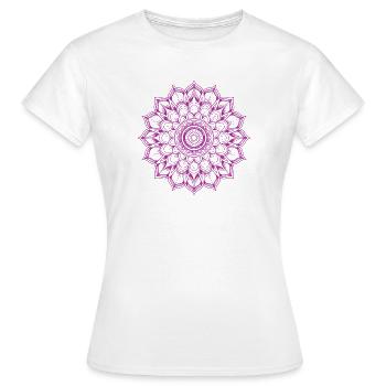 mandala - T-shirt Femme - blanc - Devant - AI Model Female 172 dark (172cm)