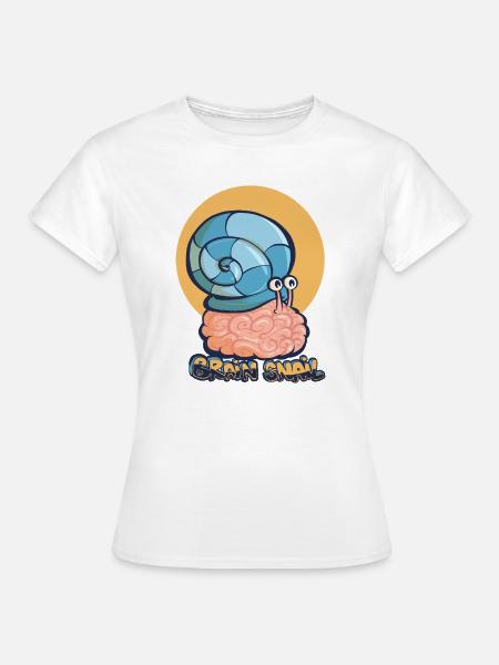 Gehirnschnecke - Frauen T-Shirt - Weiß
