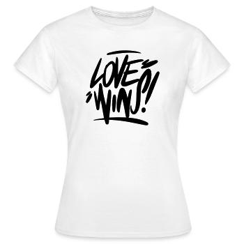 love wins Love wins - Women's T-Shirt - white - Front - AI Model Female 172 dark (172cm)