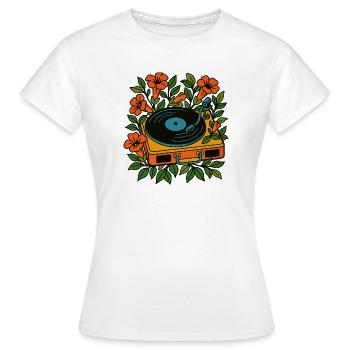 Botanischer Plattenspieler - Frauen T-Shirt - Weiß - Vorne - AI Model Female 172 dark (172cm)