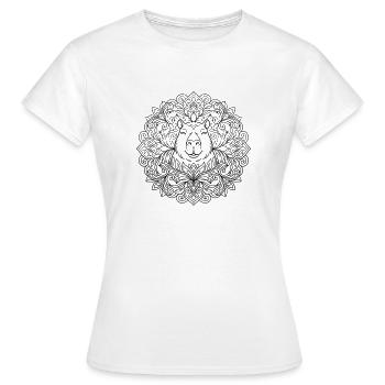 Ornament Capybara im Mandala Stil - Frauen T-Shirt - Weiß - Vorne - AI Model Female 172 dark (172cm)
