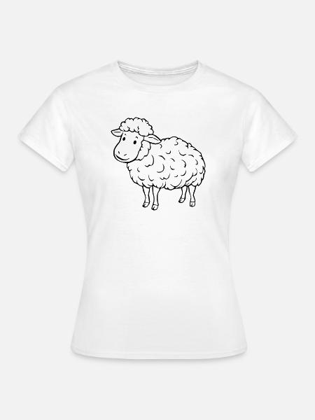 Schaf Schäfchen Lamm - Frauen T-Shirt - Weiß