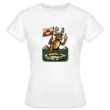 Greenland Shirt Reindeer Caribou - Frauen T-Shirt - Weiß - Vorne - AI Model Female 172 dark (172cm)