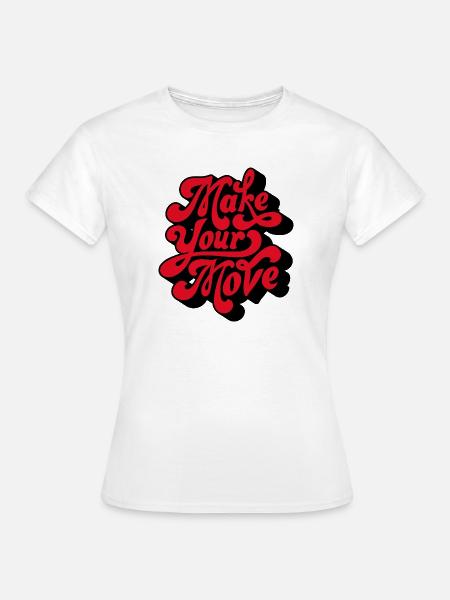 Make Your Love Retro Script - Frauen T-Shirt - Weiß