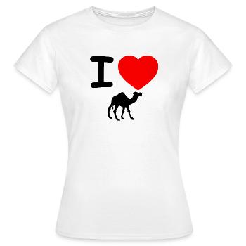 Dromedar - Frauen T-Shirt - Weiß - Vorne - AI Model Female 172 dark (172cm)