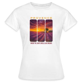 Lavender Provence - Women's T-Shirt - white - Front - AI Model Female 172 dark (172cm)