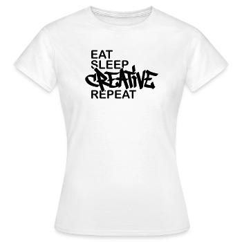 Journée du Graffiti Devise Créative - T-shirt Femme - blanc - Devant - AI Model Female 172 dark (172cm)