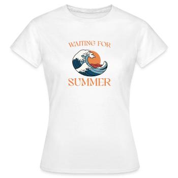 Attendre l’été - T-shirt Femme - blanc - Devant - AI Model Female 172 dark (172cm)
