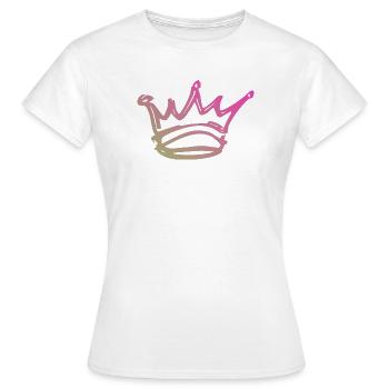 Gradient Crown Sketch - Women's T-Shirt - white - Front - AI Model Female 172 dark (172cm)
