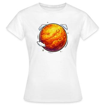 Planète néon martienne lumineuse - T-shirt Femme - blanc - Devant - AI Model Female 172 dark (172cm)