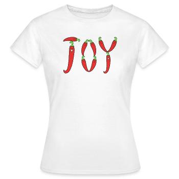 Joie des piments - T-shirt Femme - blanc - Devant - AI Model Female 172 dark (172cm)