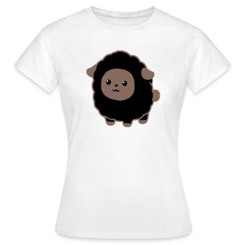 Mouton noir - T-shirt Femme - blanc - Devant - AI Model Female 172 dark (172cm)
