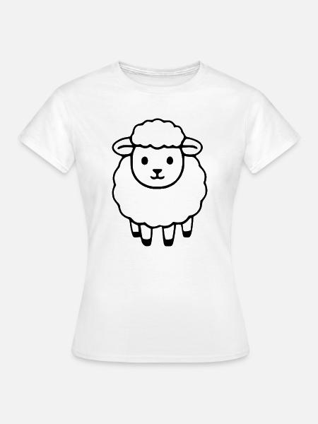 Schaf Schäfchen Lamm - Frauen T-Shirt - Weiß