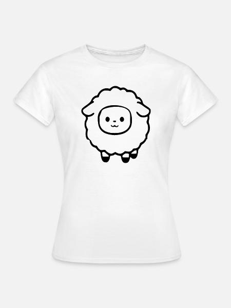 Schaf Schäfchen Lamm - Frauen T-Shirt - Weiß