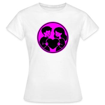 Relation de couple - T-shirt Femme - blanc - Devant - AI Model Female 172 dark (172cm)