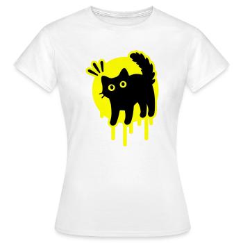 Kater Katze - Frauen T-Shirt - Weiß - Vorne - AI Model Female 172 dark (172cm)