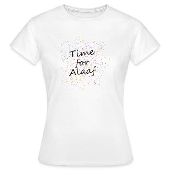 Carnaval de Cologne - Temps pour Alaaf - Chemise du Carnaval - T-shirt Femme - blanc - Devant - AI Model Female 172 dark (172cm)