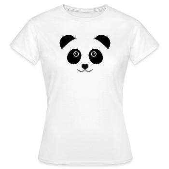 Visage de panda - T-shirt Femme - blanc - Devant - AI Model Female 172 dark (172cm)