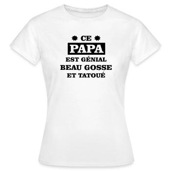 Ein großartiger Vater - Frauen T-Shirt - Weiß - Vorne - AI Model Female 172 dark (172cm)