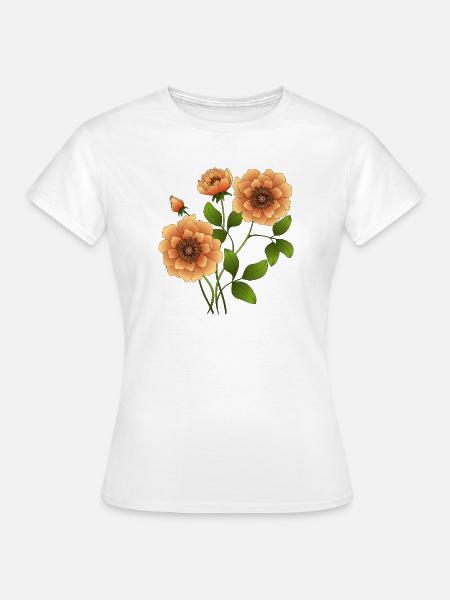 Blumen - Frauen T-Shirt - Weiß