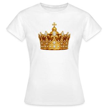 Goldene Krone mit Diamanten - Frauen T-Shirt - Weiß - Vorne - AI Model Female 172 dark (172cm)