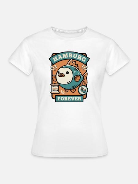 Hamburger Fischkopf aus Hamburg - Frauen T-Shirt - Weiß