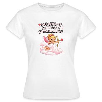 Tu as été mon meilleur choix Motif d’ange - T-shirt Femme - blanc - Devant - AI Model Female 172 dark (172cm)
