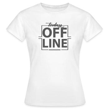 Déclaration de conception hors ligne d’aujourd’hui indiquant le minimum - T-shirt Femme - blanc - Devant - AI Model Female 172 dark (172cm)
