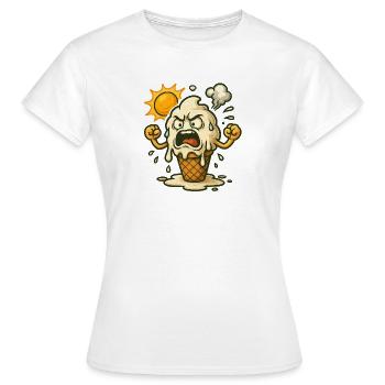 Wenn Eis bei Hitze ausrastet - Frauen T-Shirt - Weiß - Vorne - AI Model Female 172 dark (172cm)