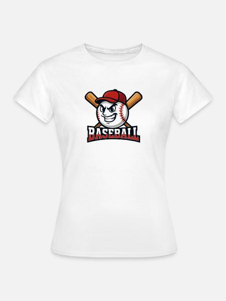 Baseball-Maskottchen - Frauen T-Shirt - Weiß