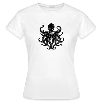 Krake - Frauen T-Shirt - Weiß - Vorne - AI Model Female 172 dark (172cm)