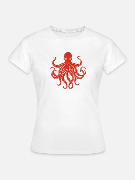 Krake - Frauen T-Shirt - Weiß