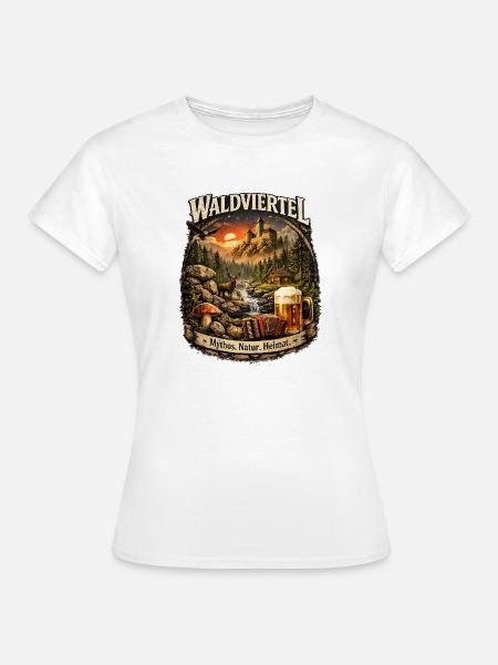 Waldviertel Naturmythos - Frauen T-Shirt - Weiß