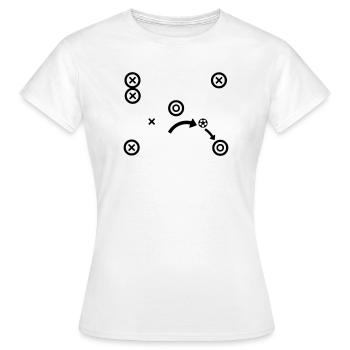 Stratégie des entraîneurs tactiques de football - T-shirt Femme - blanc - Devant - AI Model Female 172 dark (172cm)