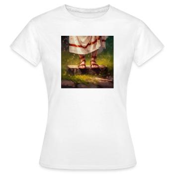 Sommersockel - Frauen T-Shirt - Weiß - Vorne - AI Model Female 172 dark (172cm)
