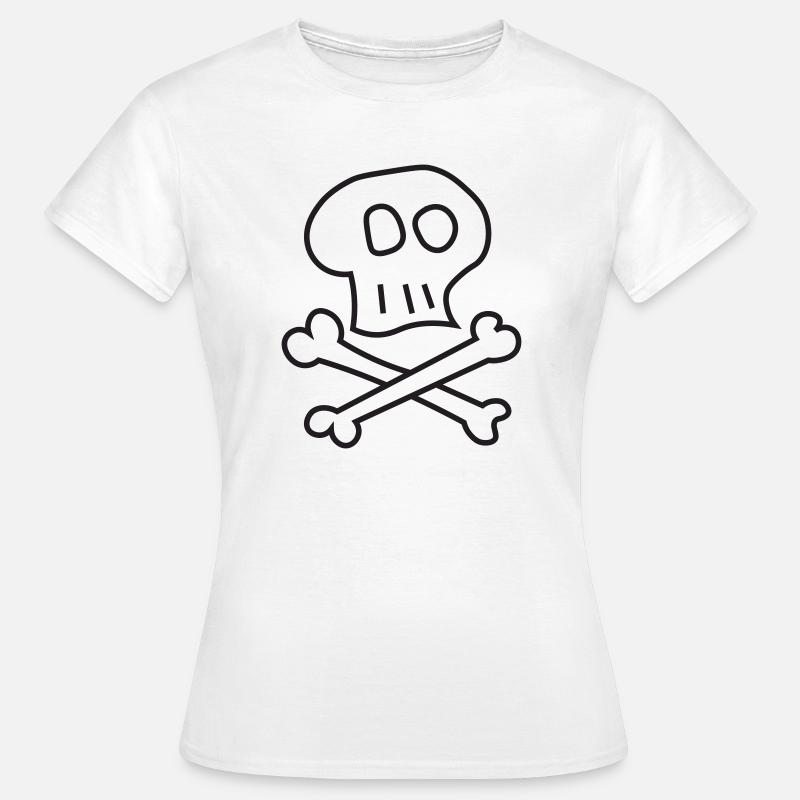 Skull_and_Bones - Women's T-Shirt - white