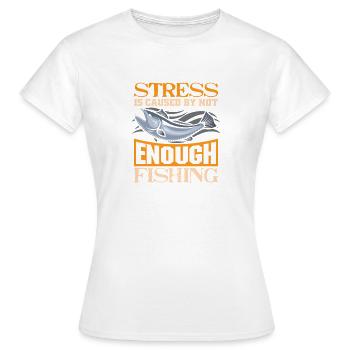 Pêcheur sportif pêcheur pêcheur Pêcheur Dit - T-shirt Femme - blanc - Devant - AI Model Female 172 dark (172cm)