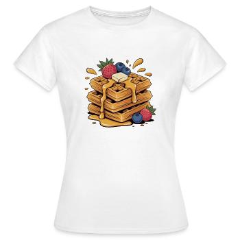The waffles - Women's T-Shirt - white - Front - AI Model Female 172 dark (172cm)