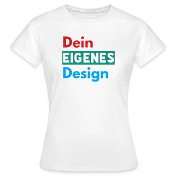 Dein Eigenes Design - Frauen T-Shirt - Weiß - Vorne - AI Model Female 172 dark (172cm)