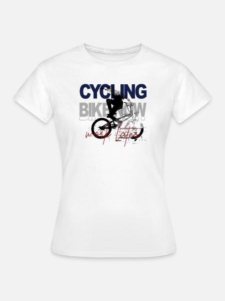 Radfahren Jetzt – Work Later - Frauen T-Shirt - Weiß