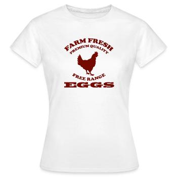 Oeuf - T-shirt Femme - blanc - Devant - AI Model Female 172 dark (172cm)